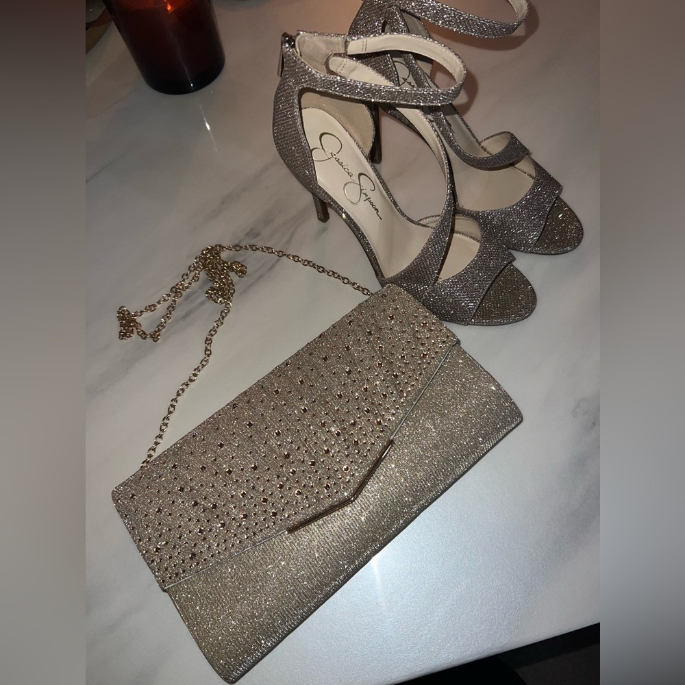 Jessica Simpson Heels + Clutch